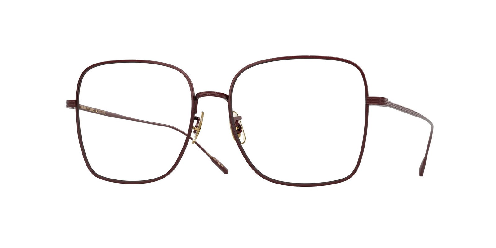 Das Bild zeigt die Oliver Peoples Fassung OV1348T 5294 in Burgunder matt.
